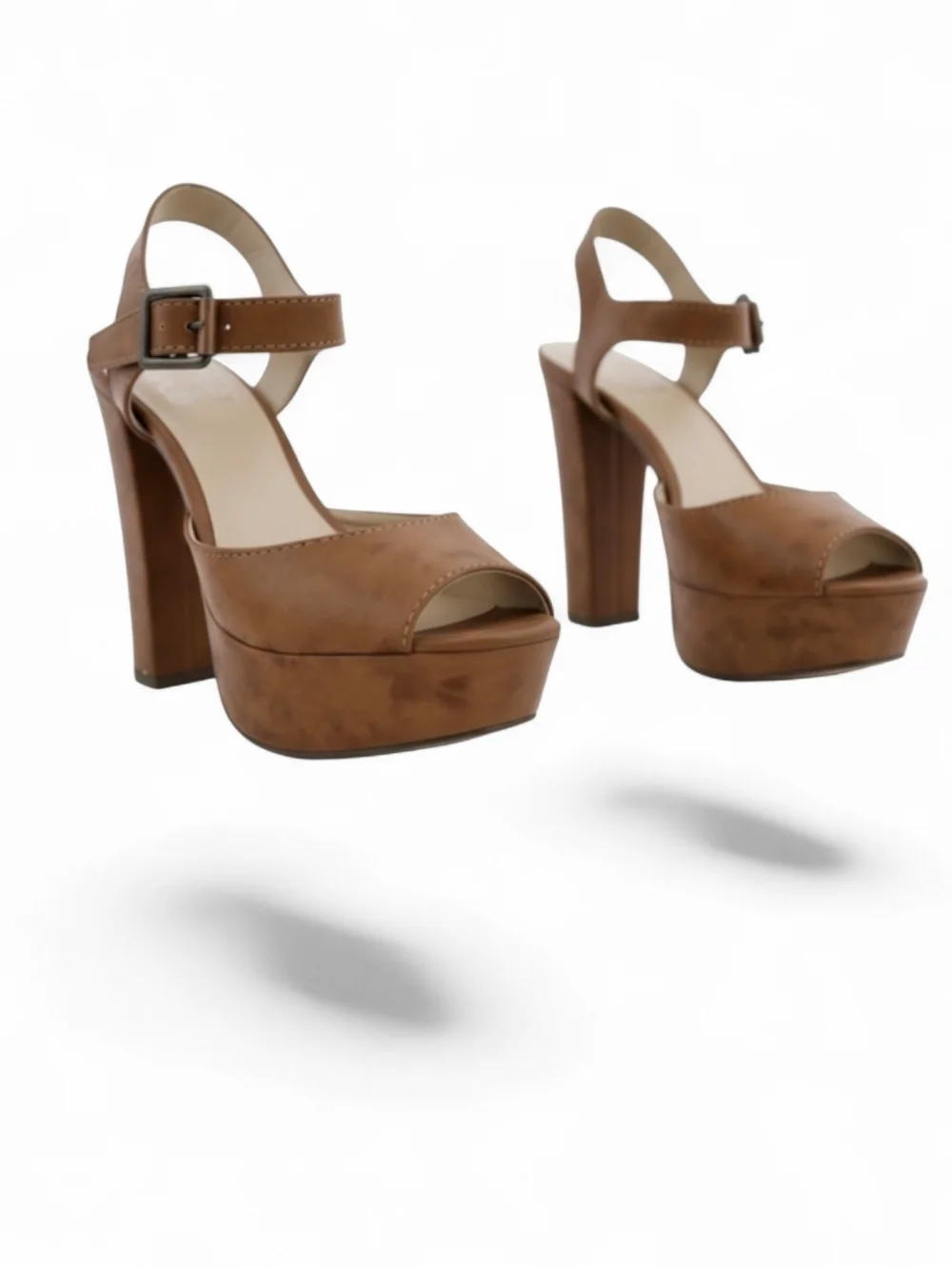 🤎 Candie’s Brown Suede Platform Heels – Size 8.5